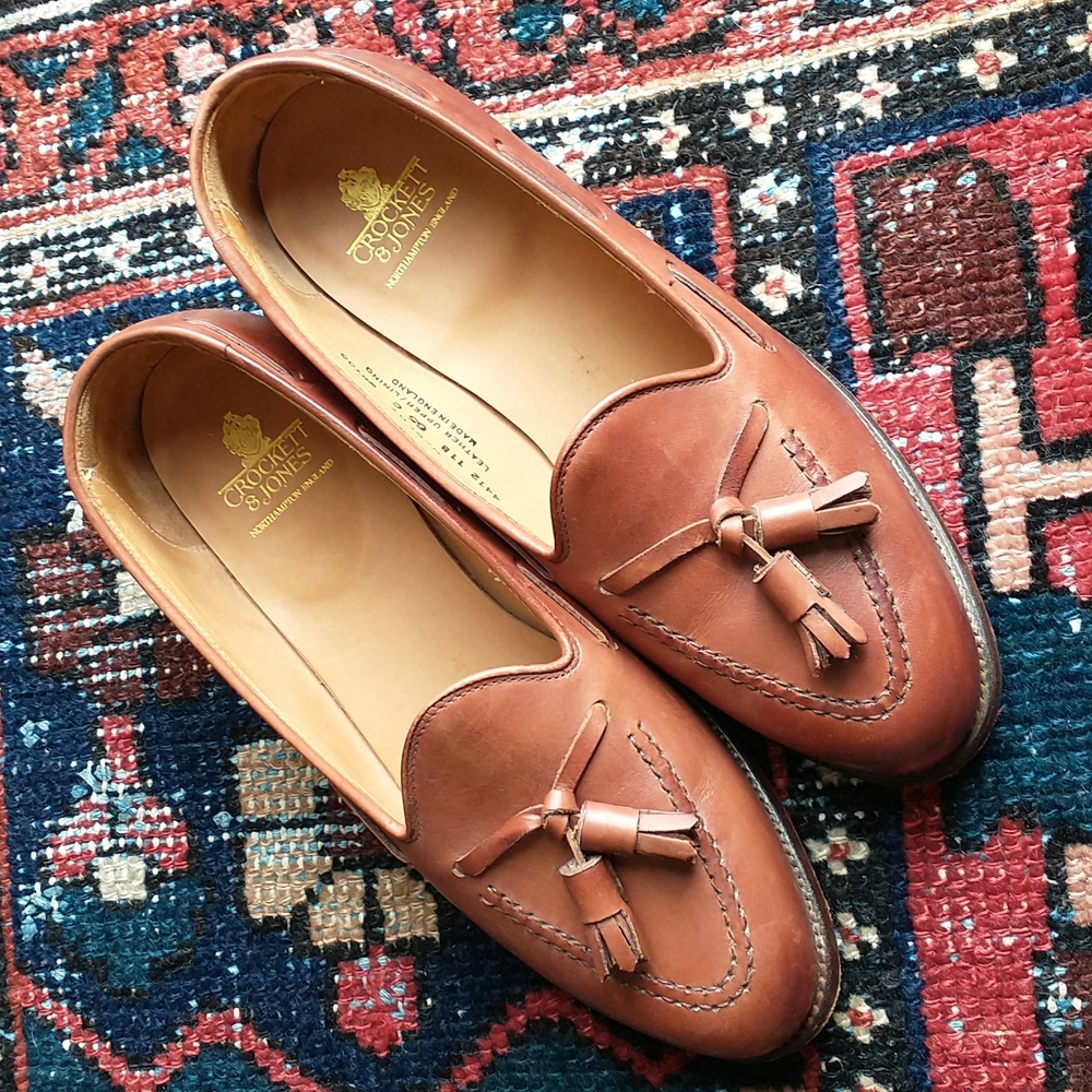 Crockett and Jones Naseby leather loafers made by hand